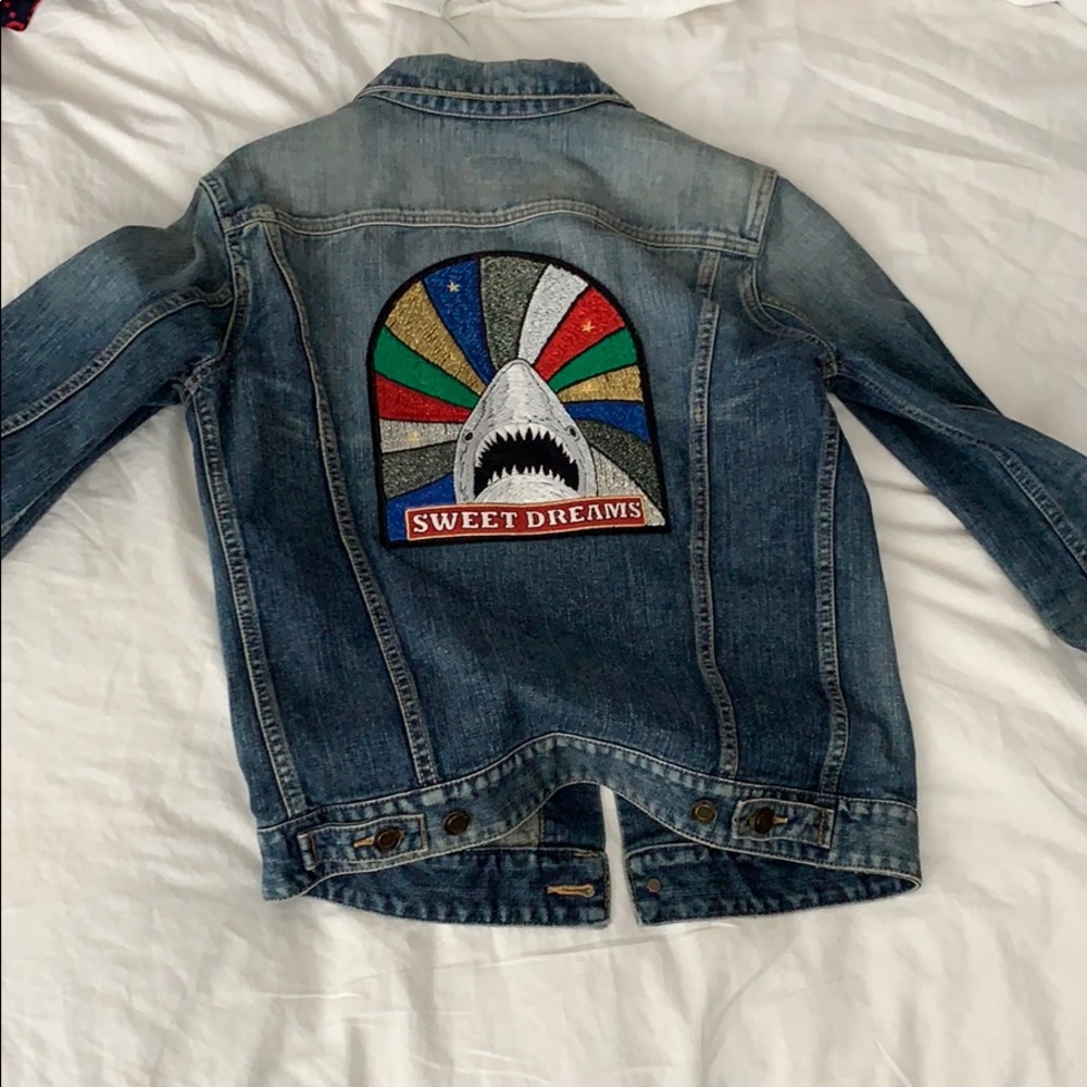 Saint Laurent denim jacket with embroidery